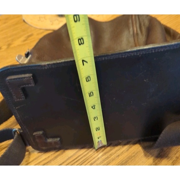 Vintage Cole Haan Backpack Dark Brown Pebbled Leather Bag - Picture 13 of 14